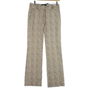Piazza Sempione‎ Wide Leg Pants IT 40 (US 4) Beige Printed Cotton Blend NWT